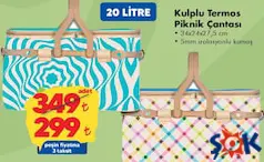 KULPLU TERMOS PİKNİK ÇANTASI 20 LİTRE